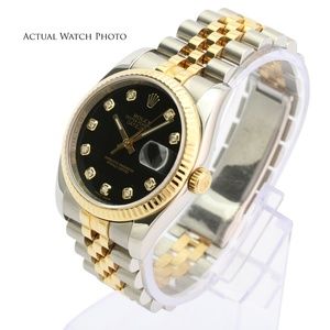 Rolex Accessories - Rolex Mens Datejust 116233 Factory Black Dial Rolex Accessories - Rolex Mens Datejust 116233 Factory Black Dial